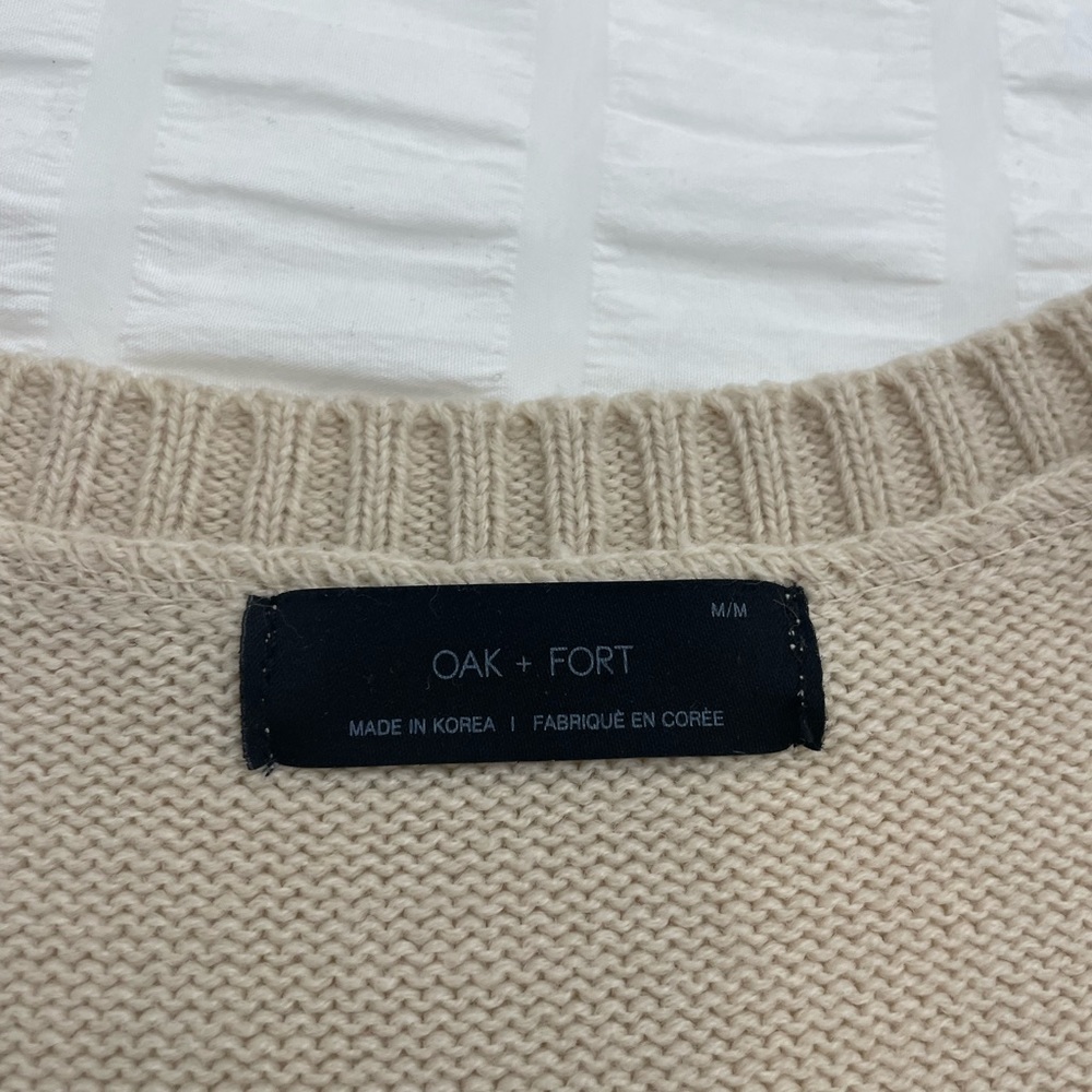 OAK + FORT Beige V-Neck Sweater Vest - Picture 5 of 9